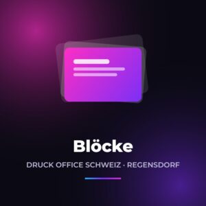 Blöcke drucken – Druck Office Schweiz