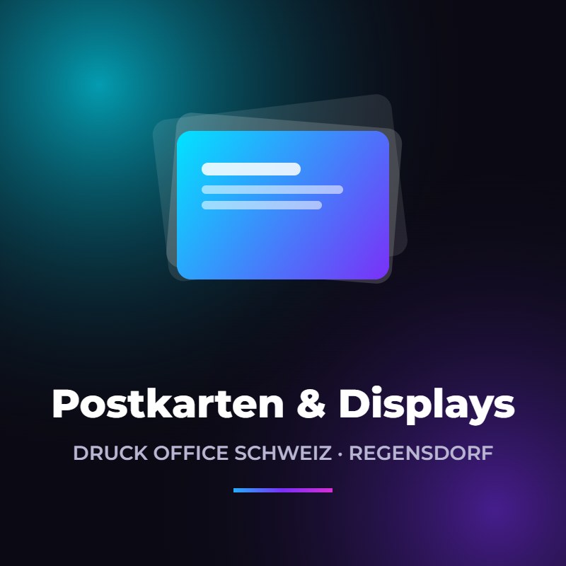 Postkarten & Displays drucken – Druck Office Schweiz